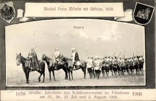 Ak Fürstenau Niedersachsen, 250 jähriges Jubelfeier des Schützenvereins 1908, Bischof Franz Wilhelm