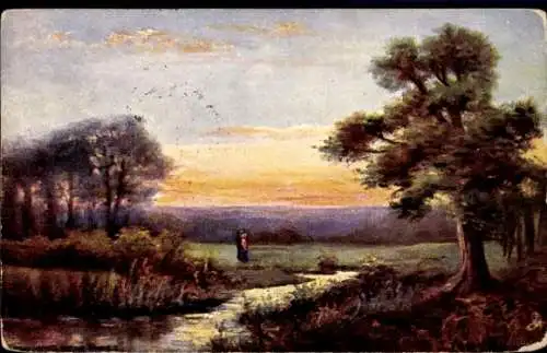Künstler Ak Hayes Common Bromley London England, Malerische Abendlandschaft