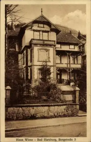 Ak Bad Harzburg am Harz, Haus Wiese, Bergstraße 5