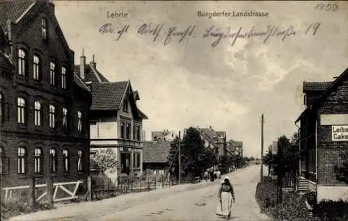 Ak Lehrte in Niedersachsen, Burgdorfer Landstraße