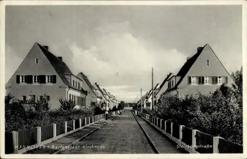 Ak Kirchrode Hannover in Niedersachsen, Bild einer Straße in der Gartenstadt Kirchrode, Häuser, l