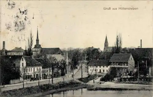 Ak Hötensleben Landkreis Börde, Teilansicht