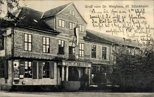 Ak Klein Stöckheim Braunschweig in Niedersachsen, Gasthaus Gr. Weghaus