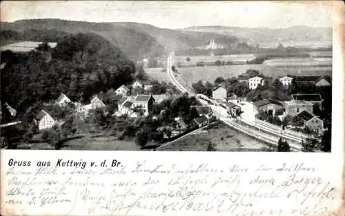 Ak Kettwig vor der Brücke Kettwig Essen im Ruhrgebiet, Gesamtansicht