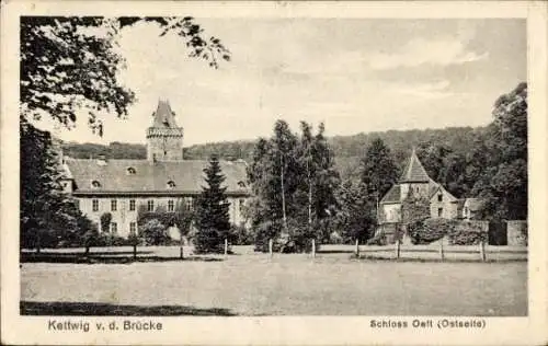 Ak Kettwig vor der Brücke Kettwig Essen im Ruhrgebiet, Schloss Oeft