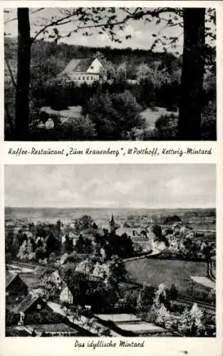 Ak Mintard Kettwig Essen im Ruhrgebiet, Café Restaurant Zum Kranenberg, Ort