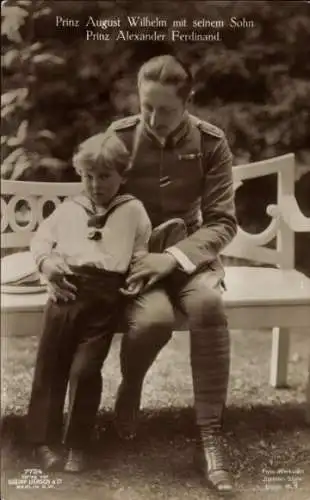 Ak August Wilhelm Prinz von Preussen, Sohn Prinz Alexander Ferdinand, Gustav Liersch 7724