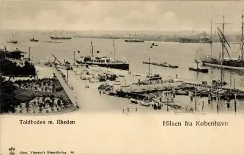 Ak København Kopenhagen Dänemark, Toldboden, Rheden