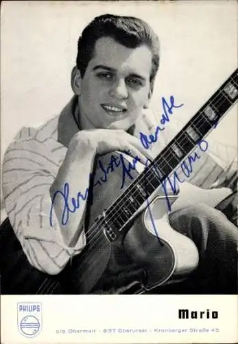 Ak Sänger Mario, Gitarre, Autogramm