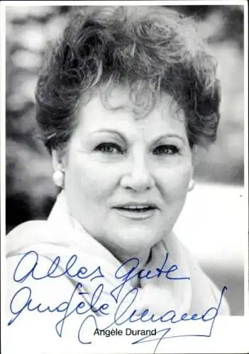Foto Sängerin und Schauspielerin Angèle Durand, Autogramm