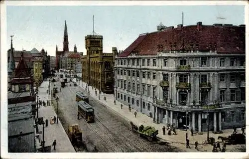 Ak Berlin Mitte, Mühlendamm, Sparkasse, Petrikirche