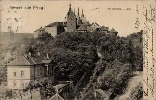 Ak Hradčany Hradschin Praha Prag Tschechien, Gruss aus Prag!, Hradechin, historische Gebäude, ...