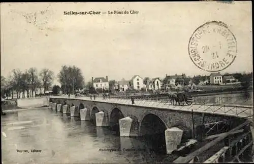 Ak Selles Saint Denis Loir et Cher, Le Pont du Cher