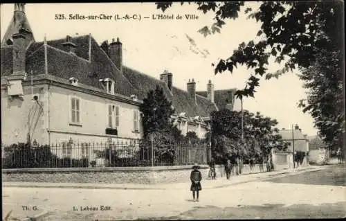 Ak Selles sur Cher Loir et Cher, Rathaus