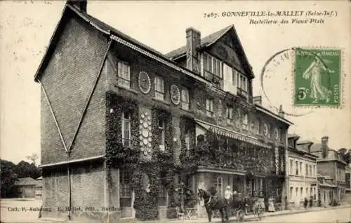 Ak Gonneville la Mallet CPA 76, Hostellerie des Plats