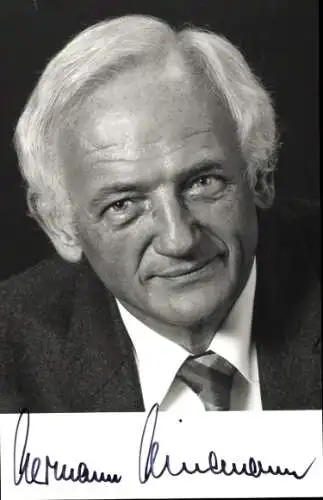 Foto Politiker Hermann Heinemann, Autogramm