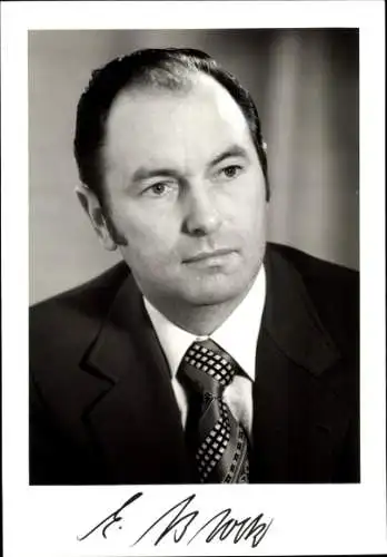Foto Politiker Ernst Brock, Autogramm