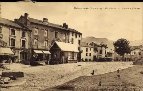 Ak Retournac Haut Loire,Place du Chateau