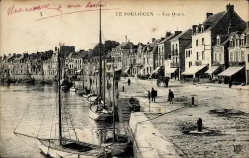 Ak Le Pouliguen Loire Atlantique, Hafenansicht, Segelboote, Architektur, Küstenszene