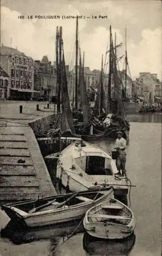 Ak Le Pouliguen Loire Atlantique, Hafen