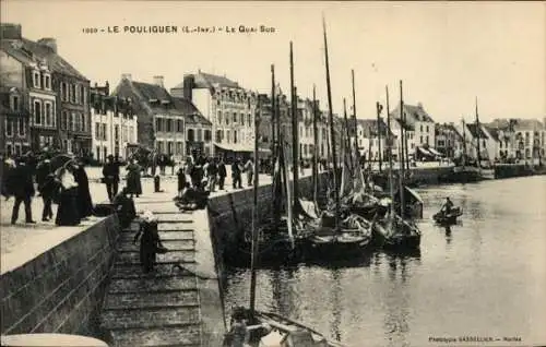 Ak Le Pouliguen Loire Atlantique, Hafenansicht, Segelboote