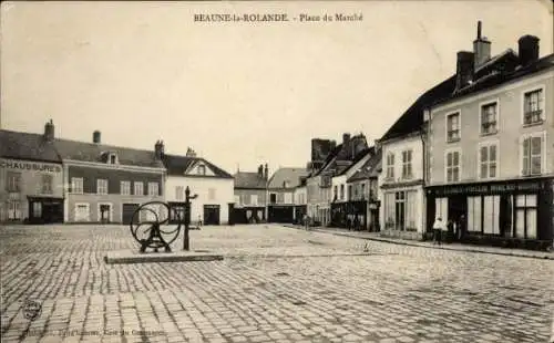 CPA Beaune la Rolande Loiret, Place du Marché