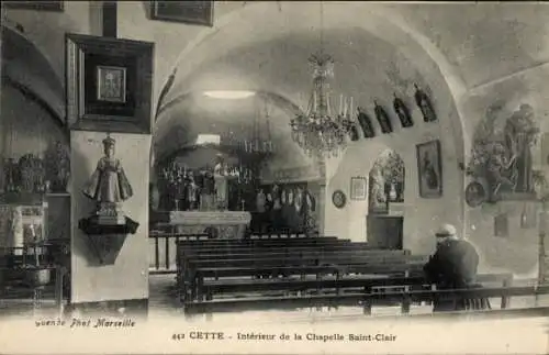 Ak Cette Hérault, Interieur de la Chapelle Saint-Clair