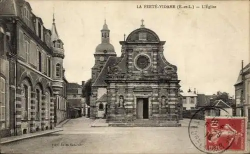 Ak La Ferté Vidame Eure et Loir, Kirche