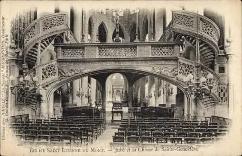 Ak Paris V, Pfarrkirche Saint-Étienne-du-Mont, Innenansicht