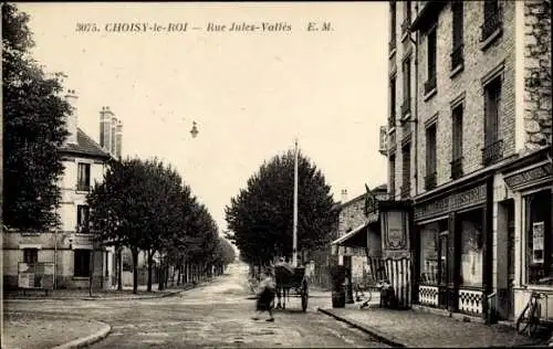 Ak Choisy le Roi Val de Marne, Rue Jules Valles