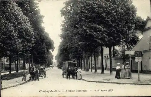 Ak Choisy le Roi Val de Marne, Avenue Gambetta