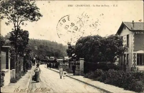 Ak Champigny sur Marne Val de Marne, La Rue de Sucy