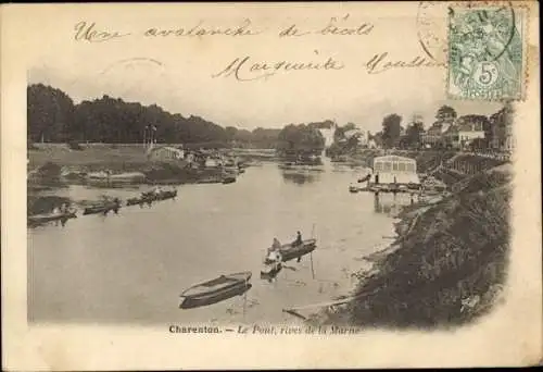 CPA Charenton-le-Pont Val de Marne, rives de la Marne
