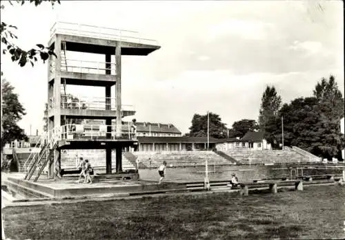 Ak Finsterwalde in der Niederlausitz, Freibad