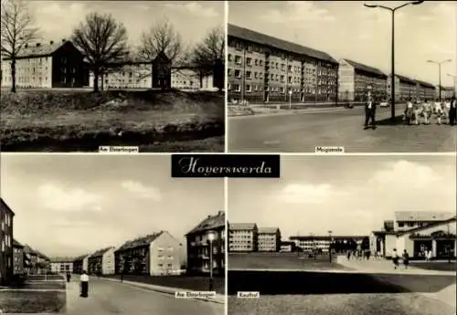 Ak Hoyerswerda in der Oberlausitz, Am Elsterbogen, Magistrale, Kaufhof