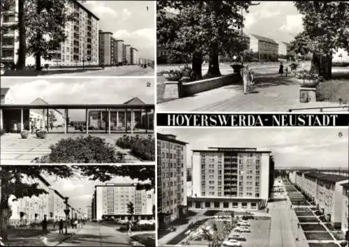 Ak Hoyerswerda in der Oberlausitz, Neustadt, Magistrale, Kaufhof, Bert-Brecht-Straße