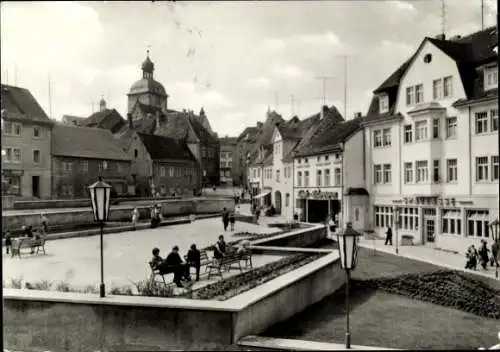 Ak Querfurt im Saalekreis, Am Dreieck, Sparkasse