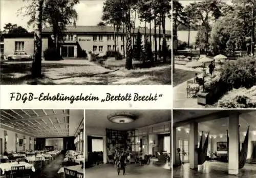 Ak Berlin Köpenick Schmöckwitz, FDGB Erholungsheim Bertold Brecht, Inneres