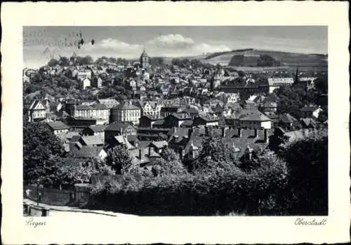 Ak Siegen in Westfalen, Oberstadt, Gesamtansicht