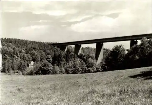 Ak Nossen, Autobahnbrücke, Panorama