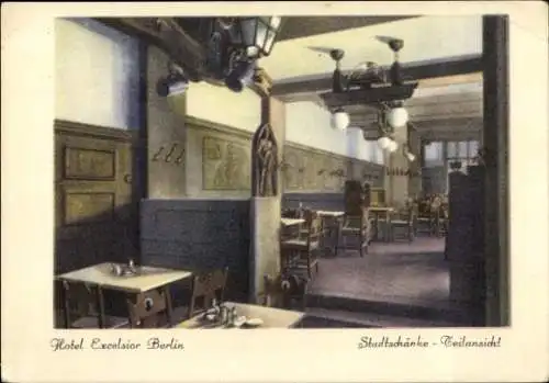 Ak Berlin Kreuzberg, Hotel Excelsior, Zur Stadtschänke