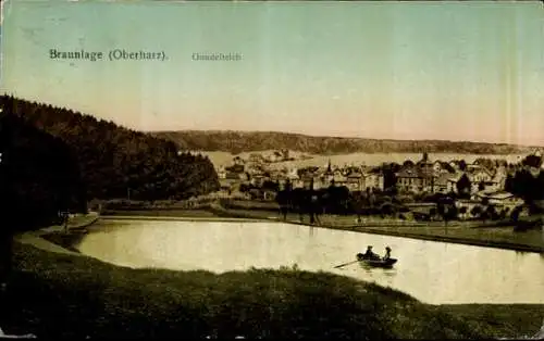 Ak Braunlage im Oberharz, Gondelteich