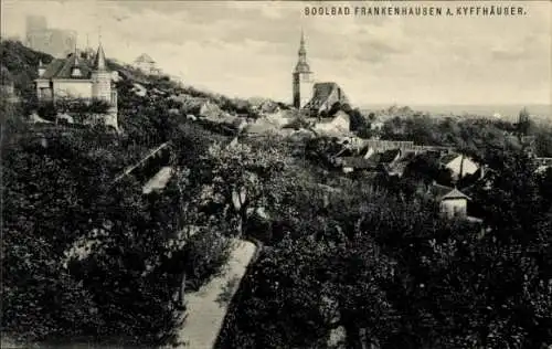 Ak Bad Frankenhausen am Kyffhäuser Thüringen, Teilansicht, Kirche