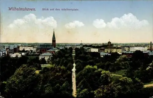 Ak Wilhelmshaven in Niedersachsen, Blick auf den Adalbertplatz