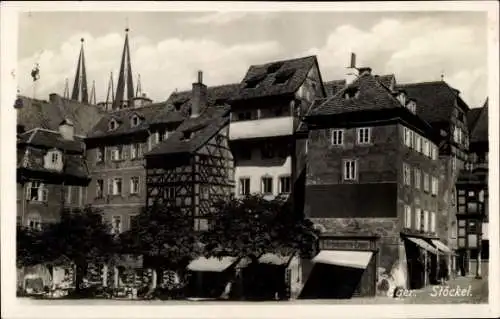 Ak Cheb Eger Region Karlsbad, Stöckel, Häuserblock