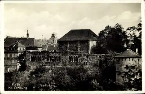 Ak Cheb Eger Reg. Karlsbad, Partie an der Kaiserburg 