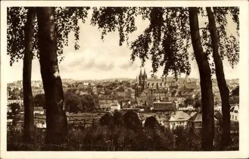 Ak Cheb Eger Region Karlsbad, Durchblick zur Stadt