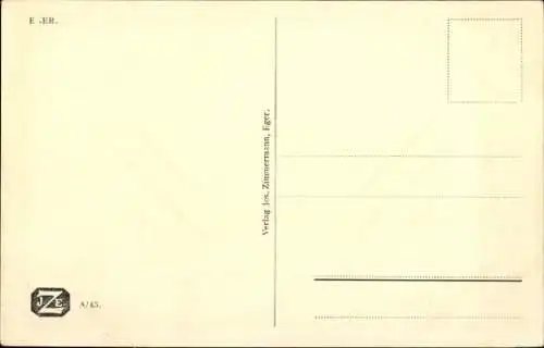 Ak Cheb Eger Region Karlsbad, Durchblick zur Stadt