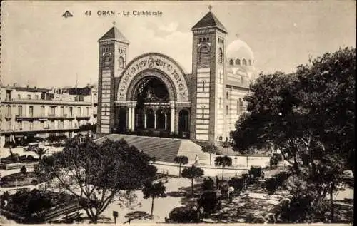 Ak Oran Algerien, Kathedrale, Architektur,  