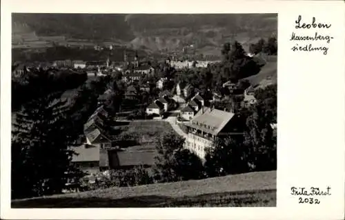 Ak Leoben Steiermark, Leoben Massenbergsiedlung, Stadtansicht, Fotografie von Fritz Fürst